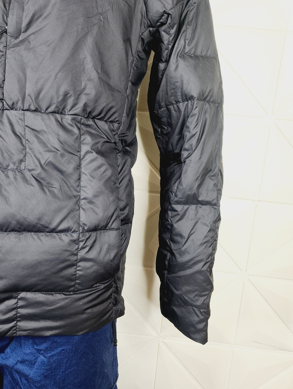 Lululemon Pack It Down Jacket Men’s Size L Black Goose Down Quilted Pockets - Picture 3 of 9
